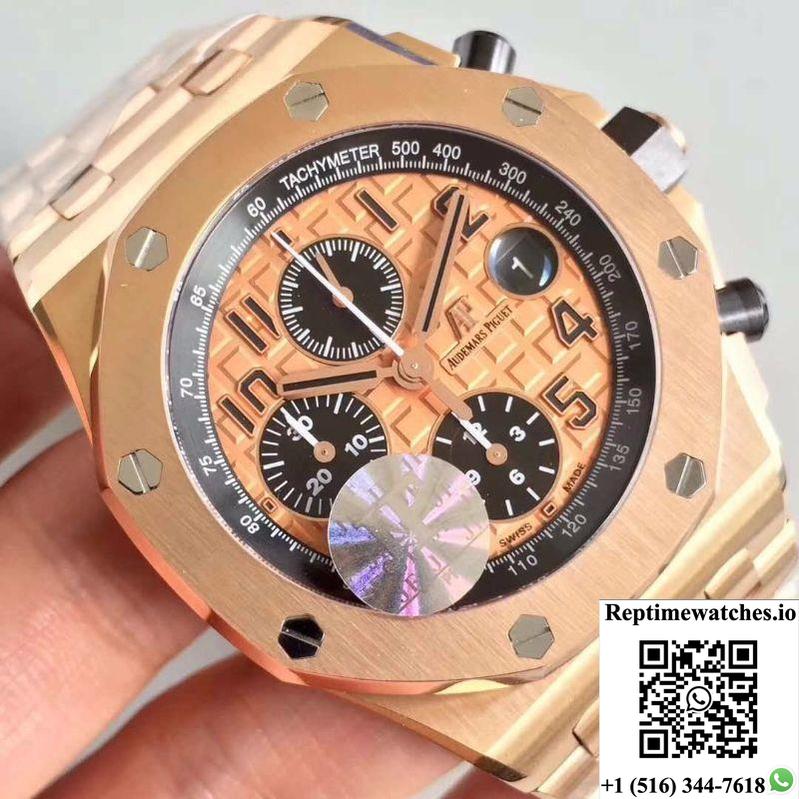 Audemars Piguet Royal Oak Offshore 26470Or.Oo.1000Or.01 Jf Factory V2 Gold Dial-Rep Time Watches