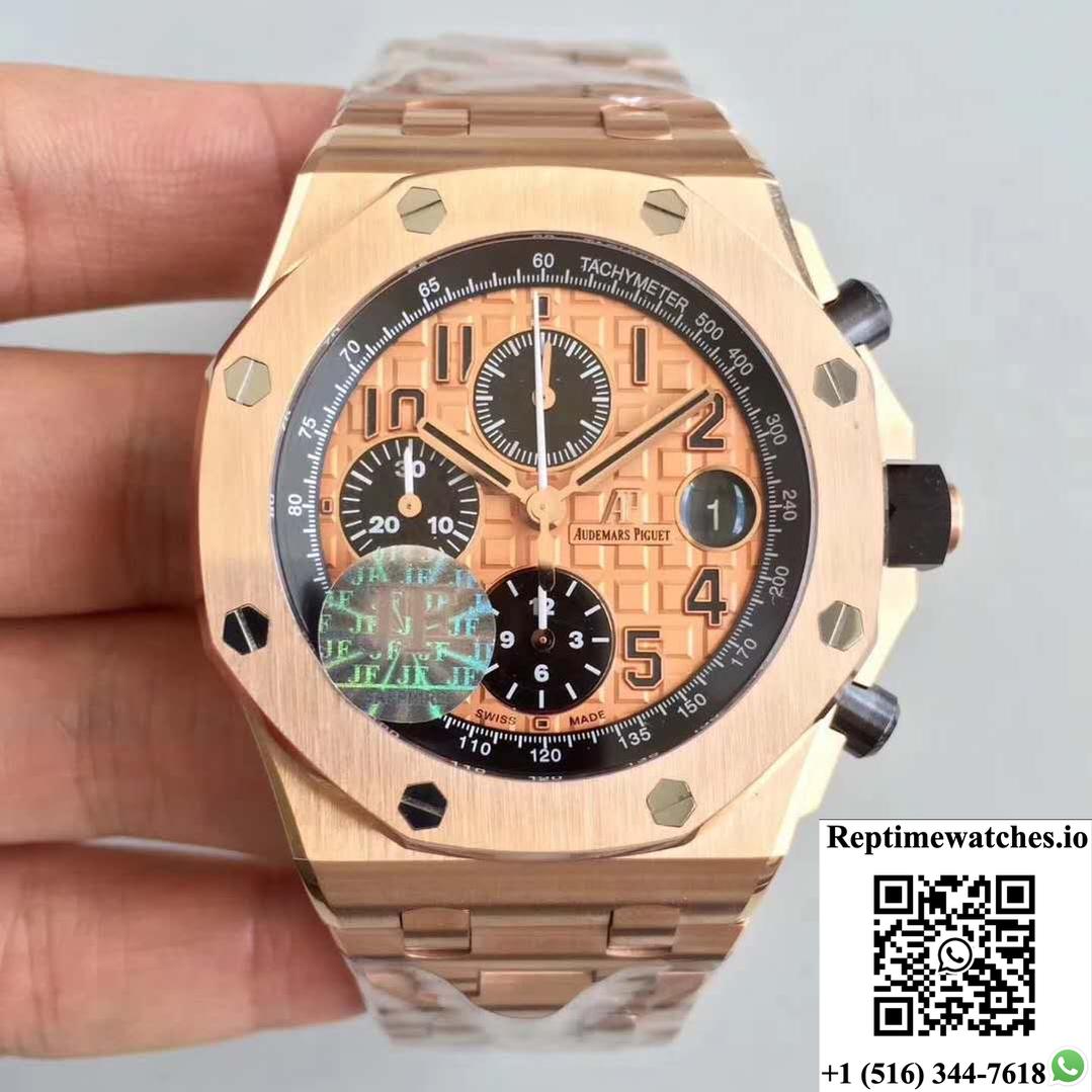 Audemars Piguet Royal Oak Offshore 26470Or.Oo.1000Or.01 Jf Factory V2 Gold Dial-Rep Time Watches