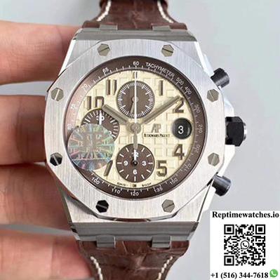 Audemars Piguet Royal Oak Offshore 26470St.Oo.A801Cr.01 Jf Factory V2 Beige Dial-Rep Time Watches