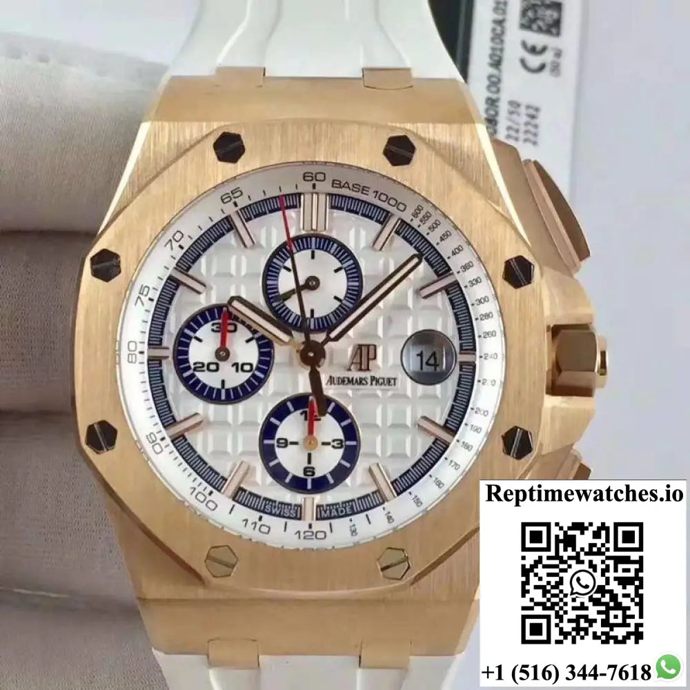 Audemars Piguet Royal Oak Offshore 50 Byblos Saint-Tropez 26408OR.OO.A010CA.01.99 JF Factory V2 White Dial - Watches