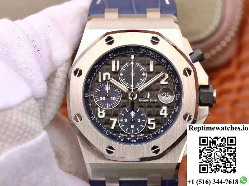 Audemars Piguet Royal Oak Offshore Chronograph 2018 Sihh 26470 Jf Factory V2 Black Textured Dial-Rep Time Watches