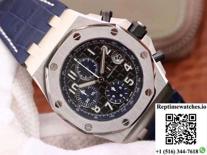 Audemars Piguet Royal Oak Offshore Chronograph 2018 Sihh 26470 Jf Factory V2 Black Textured Dial-Rep Time Watches