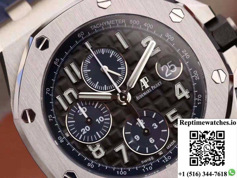 Audemars Piguet Royal Oak Offshore Chronograph 2018 Sihh 26470 Jf Factory V2 Black Textured Dial-Rep Time Watches