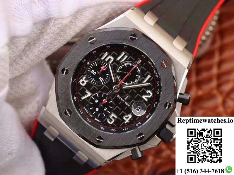 Audemars Piguet Royal Oak Offshore Chronograph Edition Dark Knight 26470 Jf Factory V2 Black Dial-Rep Time Watches