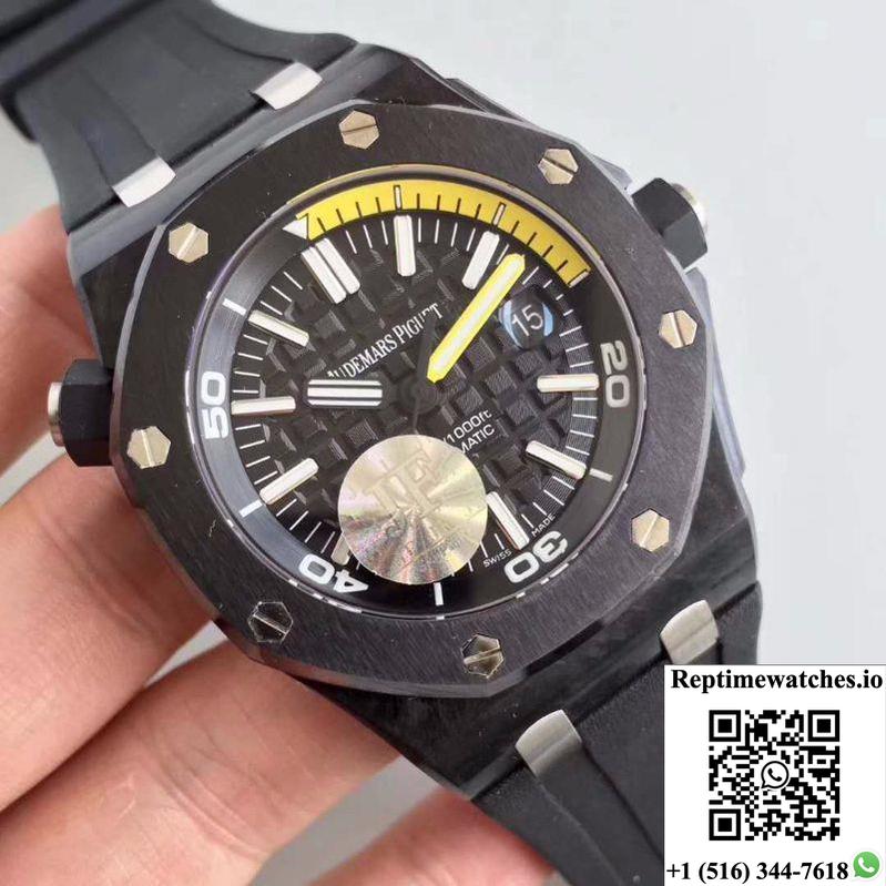 Audemars Piguet Royal Oak Offshore Diver 15706 Jf Factory Black Dial-Rep Time Watches