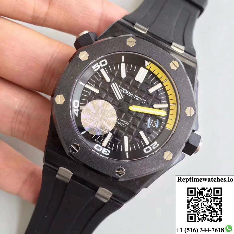 Audemars Piguet Royal Oak Offshore Diver 15706 Jf Factory Black Dial-Rep Time Watches