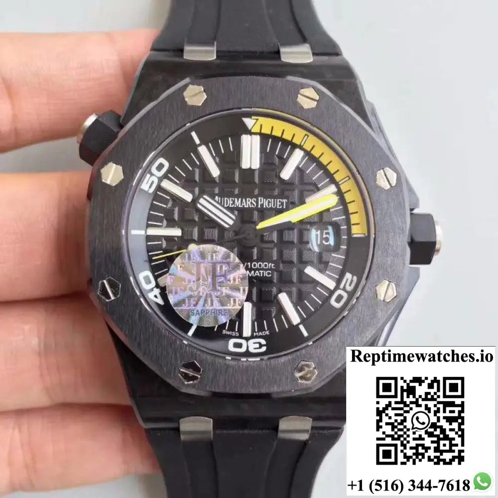 Audemars Piguet Royal Oak Offshore Diver 15706 JF Factory Black Dial - Watches