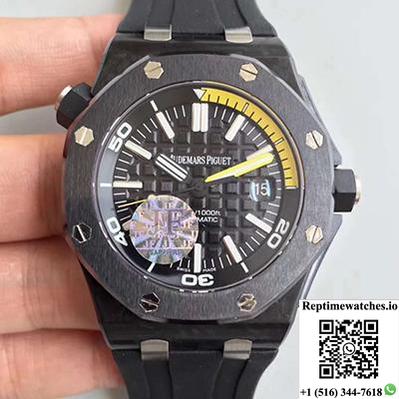 Audemars Piguet Royal Oak Offshore Diver 15706 Jf Factory Black Dial-Rep Time Watches