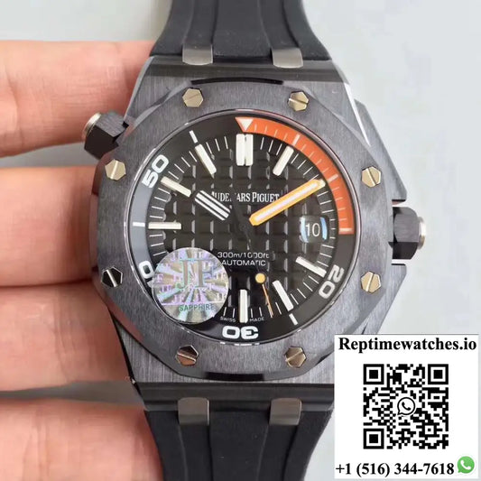 Audemars Piguet Royal Oak Offshore Diver 15707CE.OO.A002CA.01 JF Factory V5 Black Dial - Watches