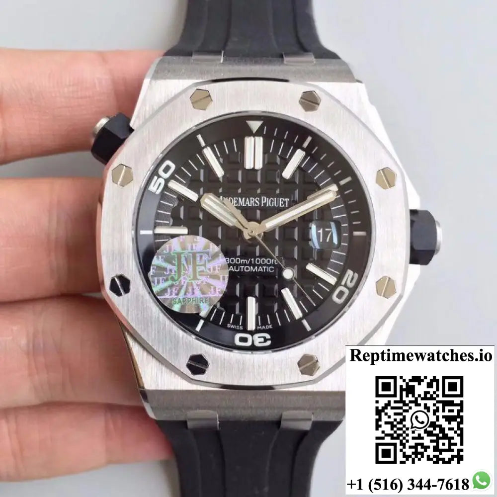 Audemars Piguet Royal Oak Offshore Diver 15710ST.OO.A002CA.01 JF Factory V10 Black Dial - Watches