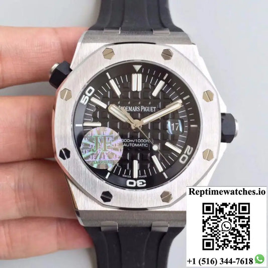 Audemars Piguet Royal Oak Offshore Diver 15710ST.OO.A002CA.01 JF Factory V10 Black Dial - Watches