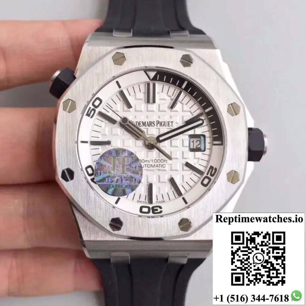 Audemars Piguet Royal Oak Offshore Diver 15710ST.OO.A002CA.02 JF Factory White Dial - Watches