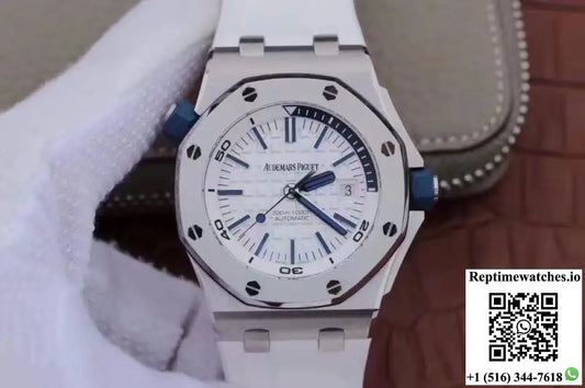 Audemars Piguet Royal Oak Offshore Diver 15710ST.OO.A010CA.01 JF Factory White Dial - Watches
