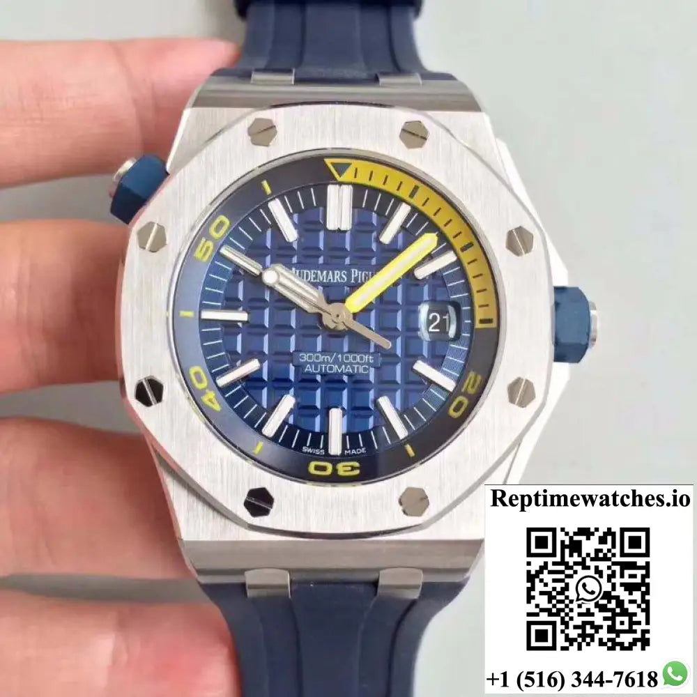 Audemars Piguet Royal Oak Offshore Diver 15710ST.OO.A027CA.01 JF Factory V8 Blue Dial - Watches