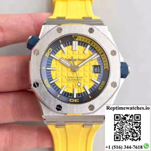 Audemars Piguet Royal Oak Offshore Diver 15710ST.OO.A051CA.01 JF Factory V3 Yellow Dial - Watches
