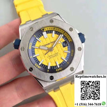 Audemars Piguet Royal Oak Offshore Diver 15710ST.OO.A051CA.01 JF Factory V3 Yellow Dial - Watches