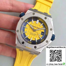 Audemars Piguet Royal Oak Offshore Diver 15710ST.OO.A051CA.01 JF Factory V3 Yellow Dial - Watches