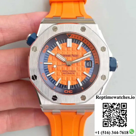 Audemars Piguet Royal Oak Offshore Diver 15710ST.OO.A070CA.01 JF Factory V3 Orange Dial - Watches