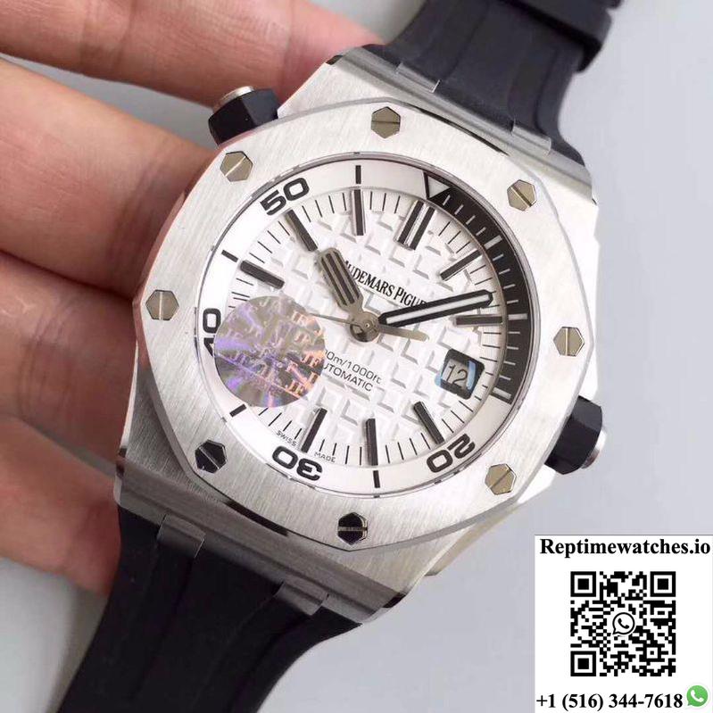 Audemars Piguet Royal Oak Offshore Diver 15710St.Oo.A002Ca.02 Jf Factory White Dial-Rep Time Watches