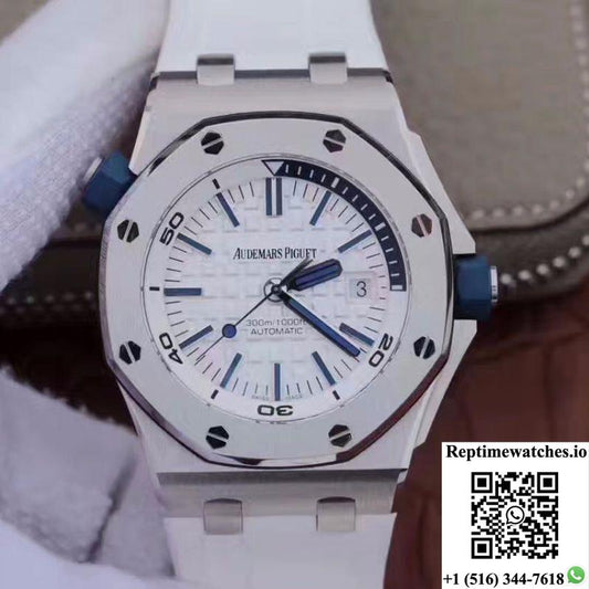Audemars Piguet Royal Oak Offshore Diver 15710St.Oo.A010Ca.01 Jf Factory White Dial-Rep Time Watches