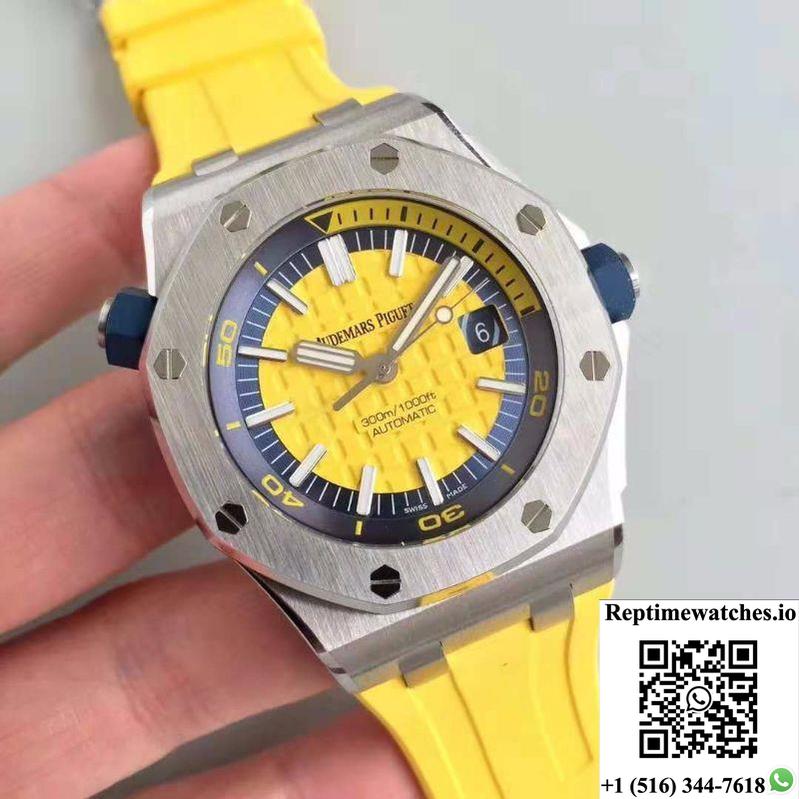 Audemars Piguet Royal Oak Offshore Diver 15710St.Oo.A051Ca.01 Jf Factory V3 Yellow Dial-Rep Time Watches