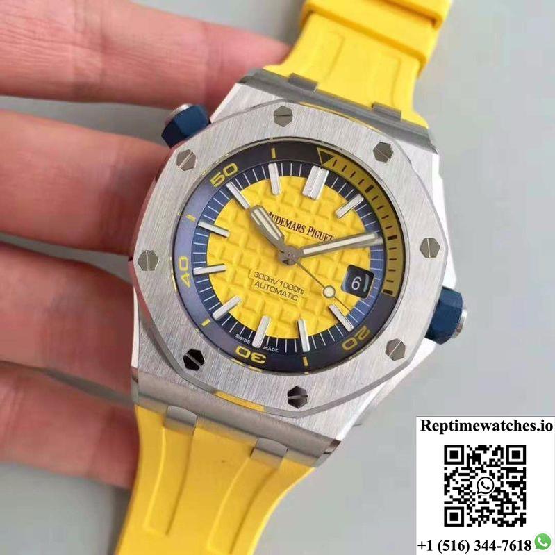 Audemars Piguet Royal Oak Offshore Diver 15710St.Oo.A051Ca.01 Jf Factory V3 Yellow Dial-Rep Time Watches