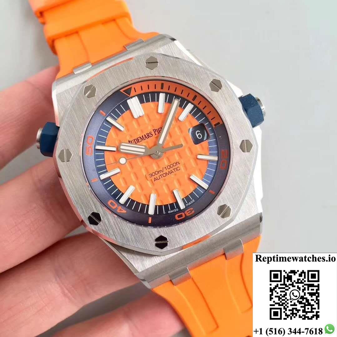 Audemars Piguet Royal Oak Offshore Diver 15710St.Oo.A070Ca.01 Jf Factory V3 Orange Dial-Rep Time Watches