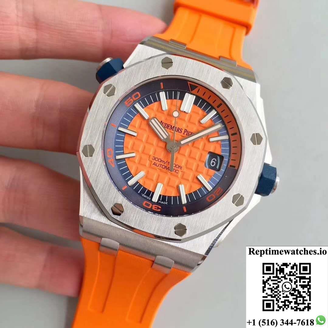 Audemars Piguet Royal Oak Offshore Diver 15710St.Oo.A070Ca.01 Jf Factory V3 Orange Dial-Rep Time Watches