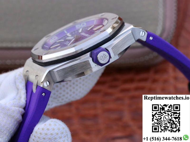 Audemars Piguet Royal Oak Offshore Diver 15710St.Oo.A077Ca.01 Purple Dial-Rep Time Watches