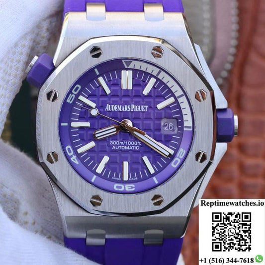 Audemars Piguet Royal Oak Offshore Diver 15710St.Oo.A077Ca.01 Purple Dial-Rep Time Watches