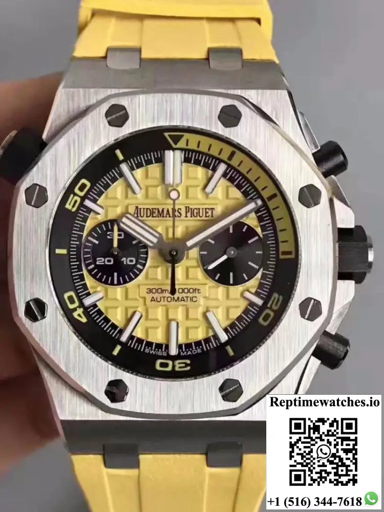 Audemars Piguet Royal Oak Offshore Diver Chronograph 26703ST.OO.A051CA.01 JF Factory Yellow Dial - Watches