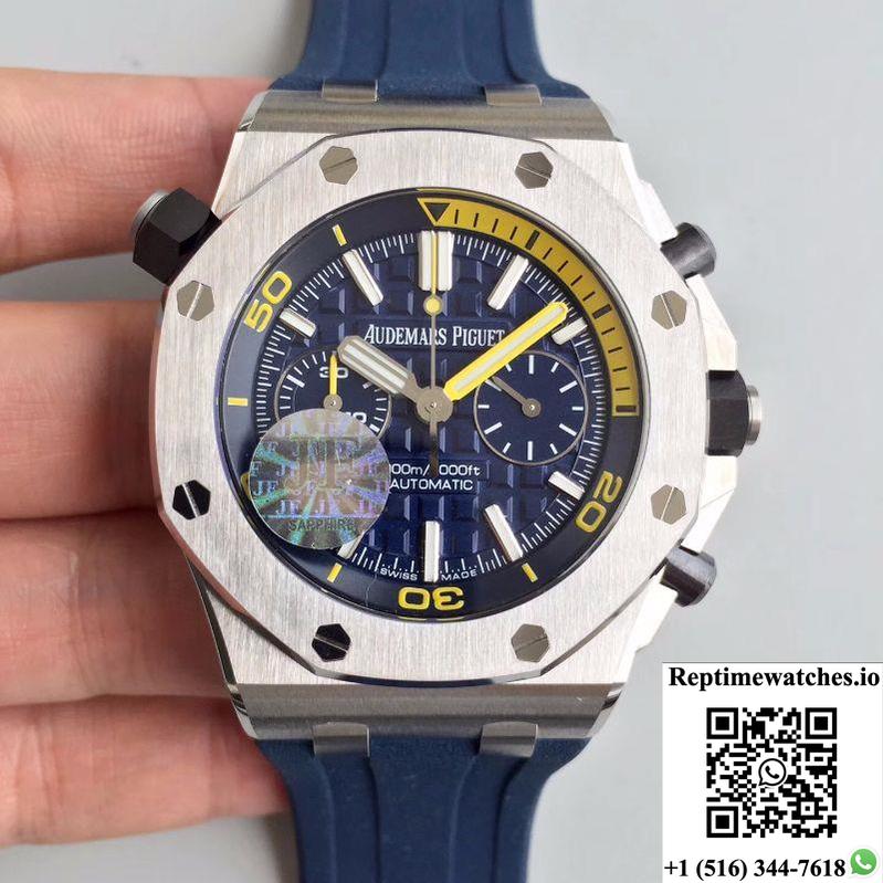 Audemars Piguet Royal Oak Offshore Diver Chronograph 26703St.Oo.A027Ca.01 Jf Factory Blue Dial-Rep Time Watches