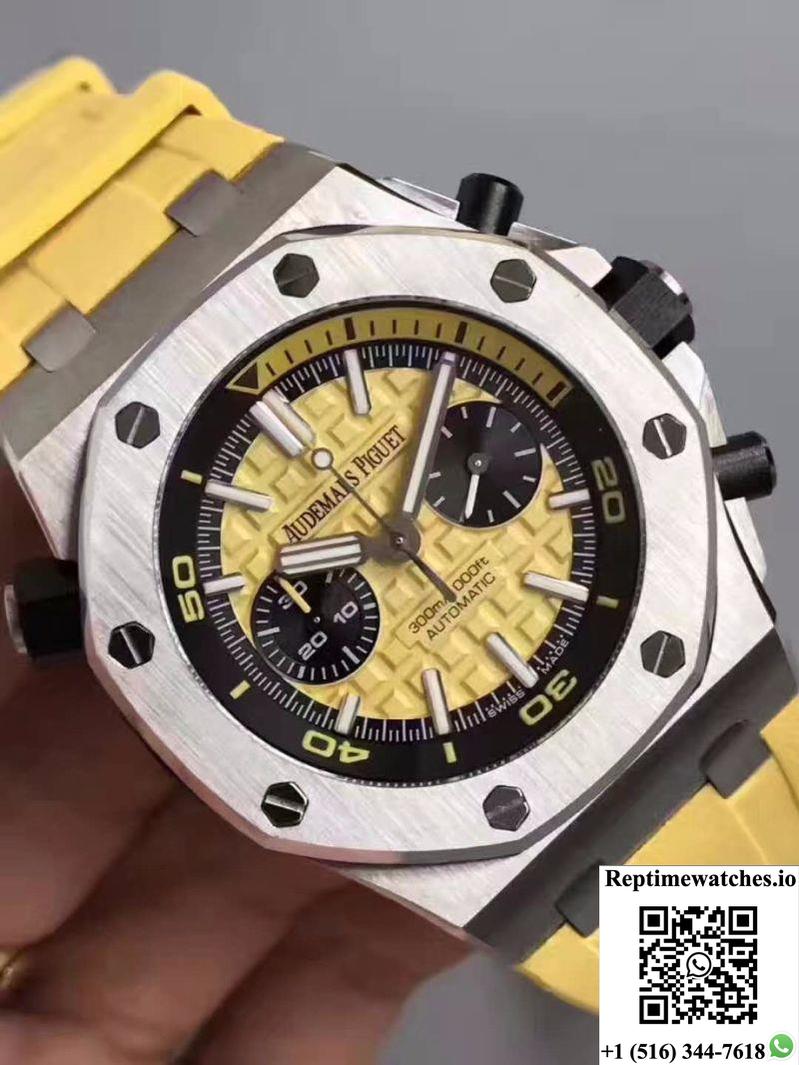 Audemars Piguet Royal Oak Offshore Diver Chronograph 26703St.Oo.A051Ca.01 Jf Factory Yellow Dial-Rep Time Watches