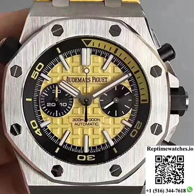 Audemars Piguet Royal Oak Offshore Diver Chronograph 26703St.Oo.A051Ca.01 Jf Factory Yellow Dial-Rep Time Watches
