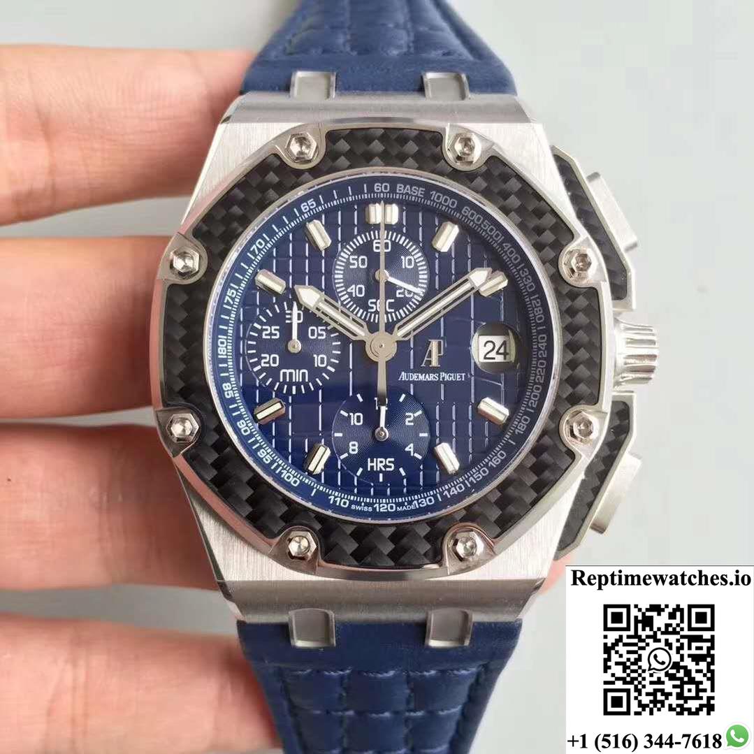 Audemars Piguet Royal Oak Offshore Juan Pablo Montoya 26030Po.Oo.D001In.01 Jf Factory V2 Blue Dial-Rep Time Watches