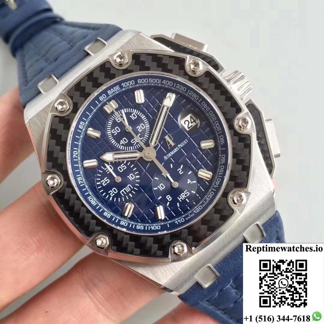 Audemars Piguet Royal Oak Offshore Juan Pablo Montoya 26030Po.Oo.D001In.01 Jf Factory V2 Blue Dial-Rep Time Watches