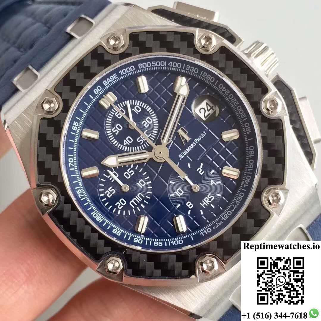 Audemars Piguet Royal Oak Offshore Juan Pablo Montoya 26030Po.Oo.D001In.01 Jf Factory V2 Blue Dial-Rep Time Watches