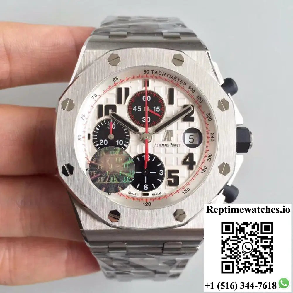 Audemars Piguet Royal Oak Offshore Panda 26170ST.OO.D101CR.02 JF Factory V2 White Dial - Watches