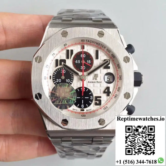Audemars Piguet Royal Oak Offshore Panda 26170ST.OO.D101CR.02 JF Factory V2 White Dial - Watches