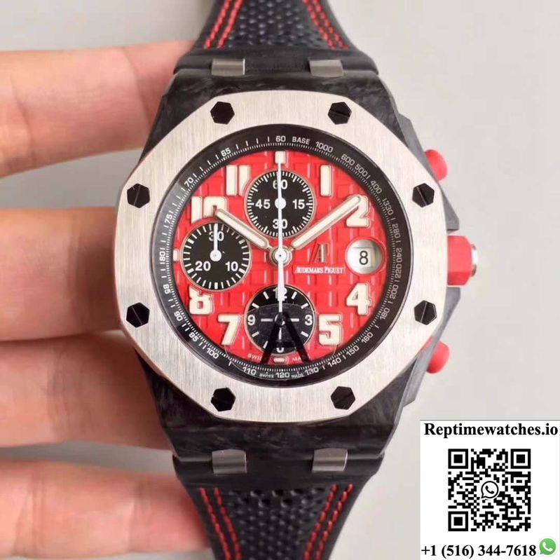 Audemars Piguet Royal Oak Offshore Singapore Gp F1 26190Os.Oo.D003Cu.01 Jf Factory Red Dial-Rep Time Watches