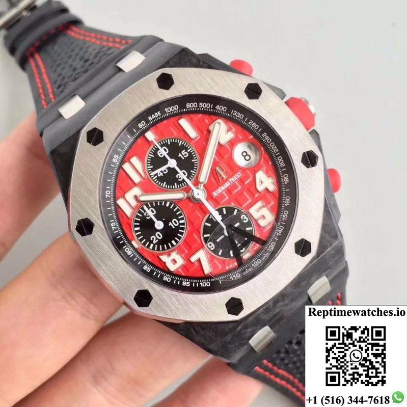 Audemars Piguet Royal Oak Offshore Singapore Gp F1 26190Os.Oo.D003Cu.01 Jf Factory Red Dial-Rep Time Watches