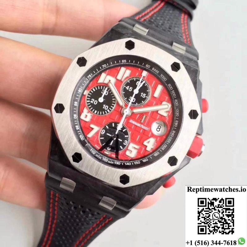 Audemars Piguet Royal Oak Offshore Singapore Gp F1 26190Os.Oo.D003Cu.01 Jf Factory Red Dial-Rep Time Watches