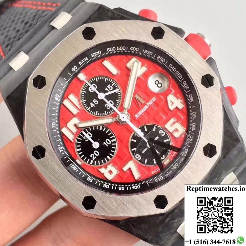 Audemars Piguet Royal Oak Offshore Singapore Gp F1 26190Os.Oo.D003Cu.01 Jf Factory Red Dial-Rep Time Watches