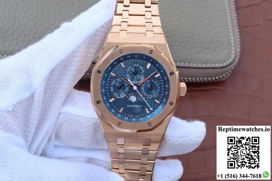 Audemars Piguet Royal Oak Perpetual Calendar 26574OR.OO.1220OR.02 JF Factory Blue Dial - Watches