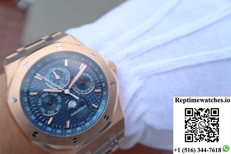 Audemars Piguet Royal Oak Perpetual Calendar 26574Or.Oo.1220Or.02 Jf Factory Blue Dial-Rep Time Watches