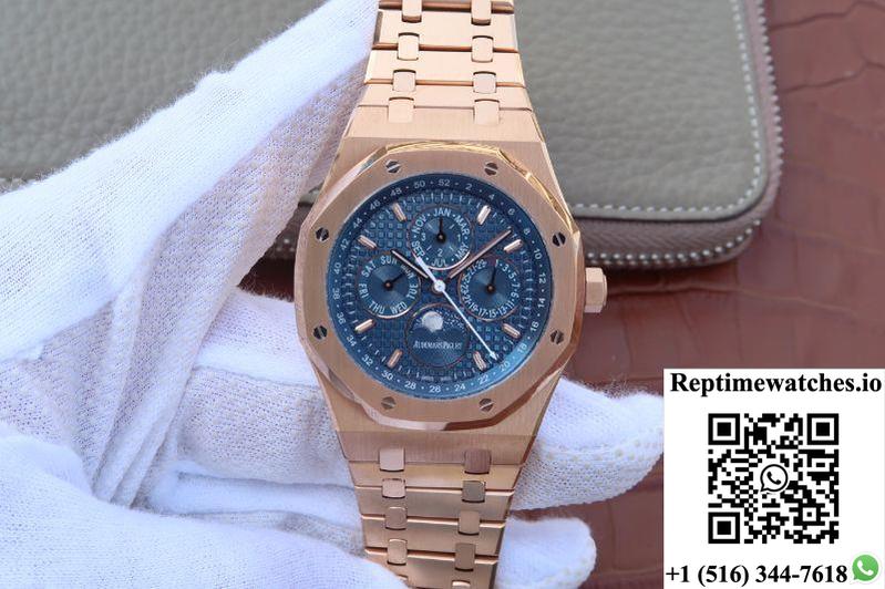 Audemars Piguet Royal Oak Perpetual Calendar 26574Or.Oo.1220Or.02 Jf Factory Blue Dial-Rep Time Watches