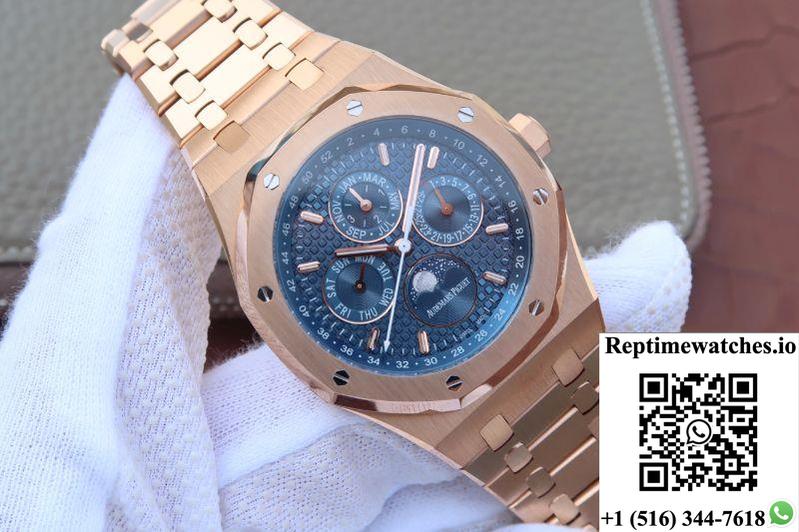 Audemars Piguet Royal Oak Perpetual Calendar 26574Or.Oo.1220Or.02 Jf Factory Blue Dial-Rep Time Watches