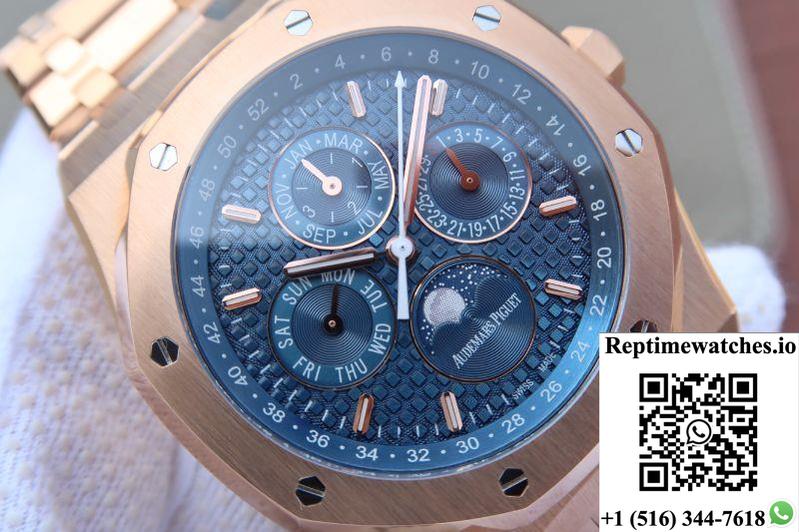 Audemars Piguet Royal Oak Perpetual Calendar 26574Or.Oo.1220Or.02 Jf Factory Blue Dial-Rep Time Watches