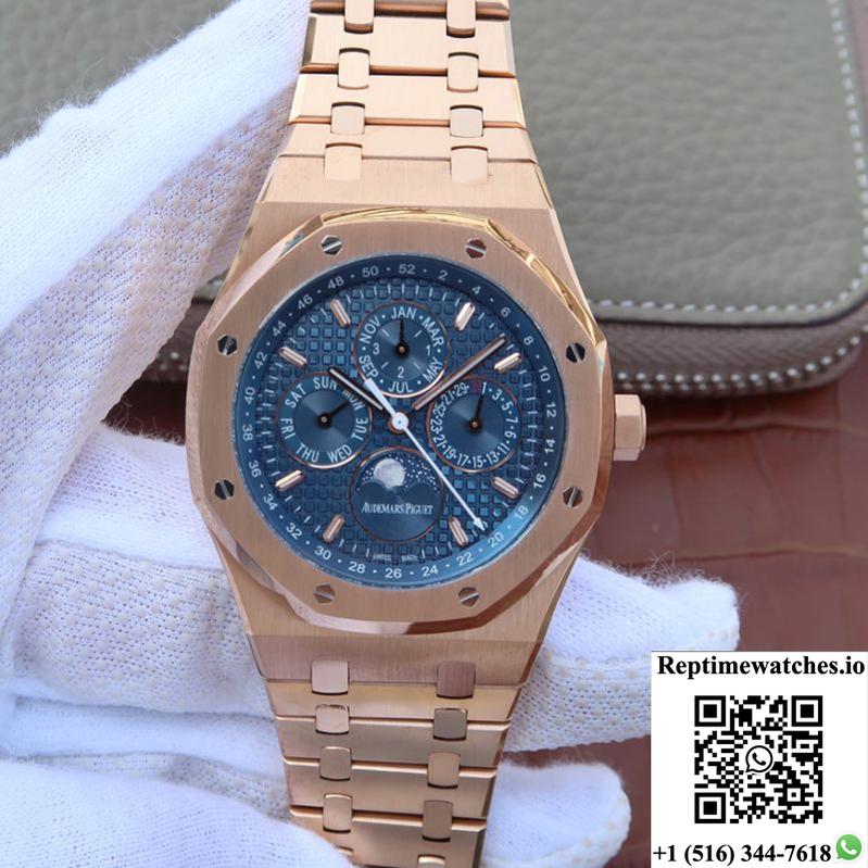 Audemars Piguet Royal Oak Perpetual Calendar 26574Or.Oo.1220Or.02 Jf Factory Blue Dial-Rep Time Watches