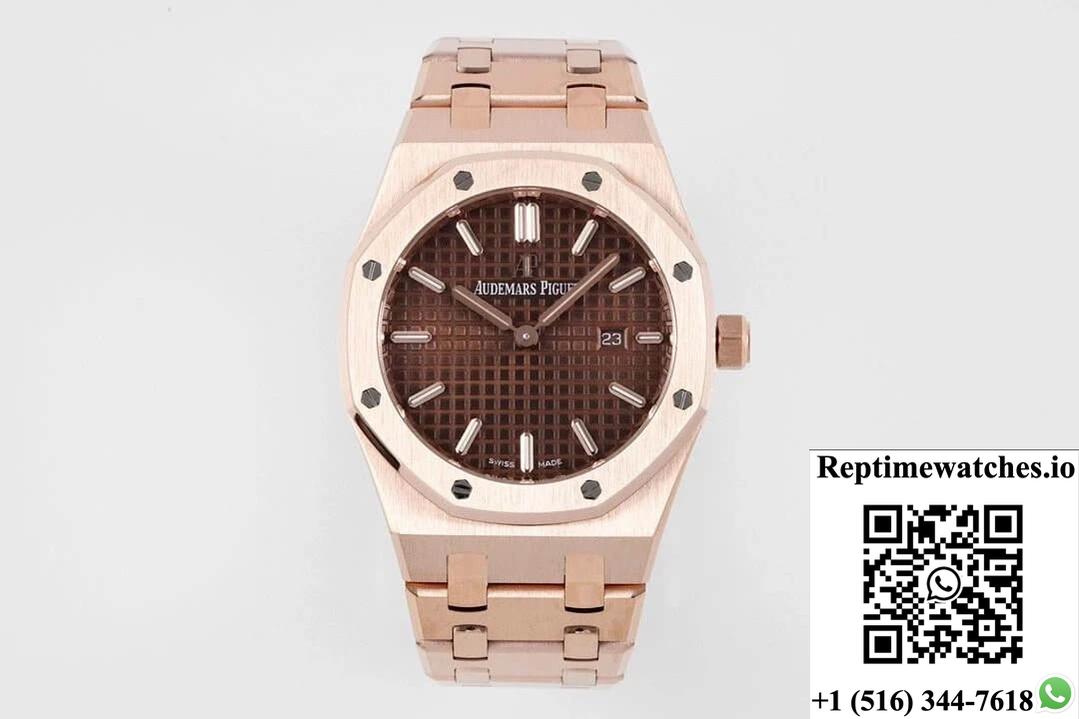 Audemars Piguet Royal Oak Quartz 33Mm 67650Or.Oo.1261Or.01 Zf Factory Rose Gold-Rep Time Watches
